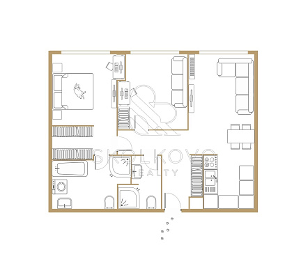 3-х комнатная квартира площадью 72 кв.м.