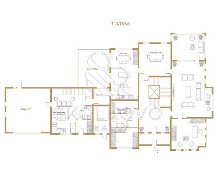 12-и комнатный дом площадью 750 кв.м.
