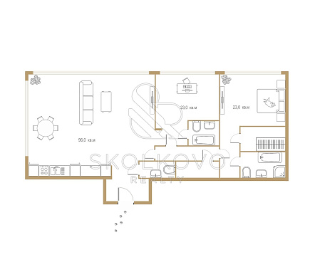 3-х комнатный апартамент площадью 186 кв.м.