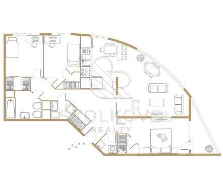 4-х комнатная квартира площадью 165 кв.м.
