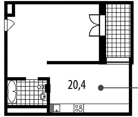 2-х комнатная квартира площадью 65 кв.м.