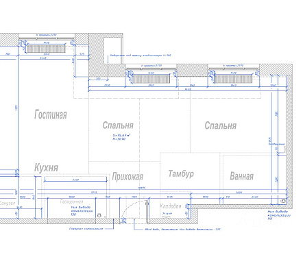 квартира площадью 76 кв.м.
