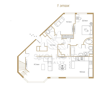 6-и комнатная квартира площадью 251 кв.м.