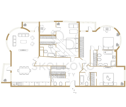 4-х комнатная квартира площадью 178,1 кв.м.
