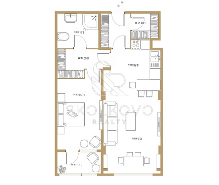 2-х комнатная квартира площадью 69 кв.м.
