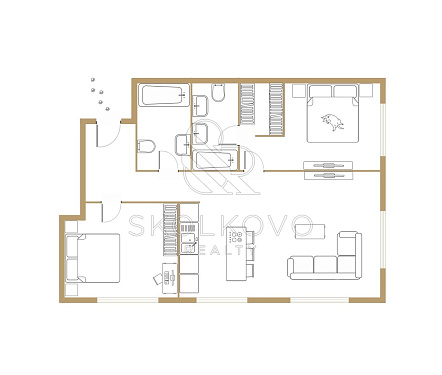 3-х комнатная квартира площадью 104,9 кв.м.