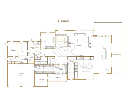 10-и комнатный дом площадью 853 кв.м.