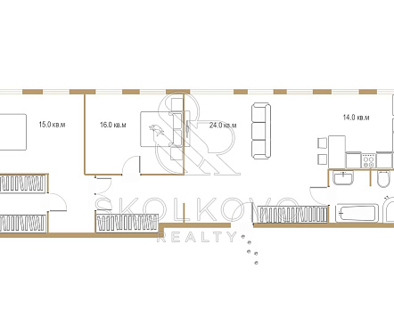 3-х комнатная квартира площадью 120 кв.м.