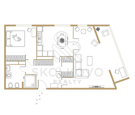2-х комнатный апартамент площадью 84 кв.м.