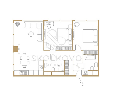 3-х комнатная квартира площадью 76 кв.м.