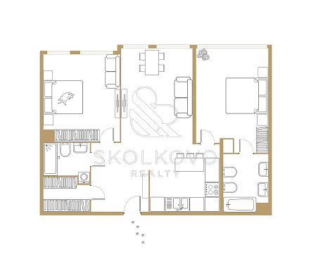 3-х комнатная квартира площадью 110 кв.м.