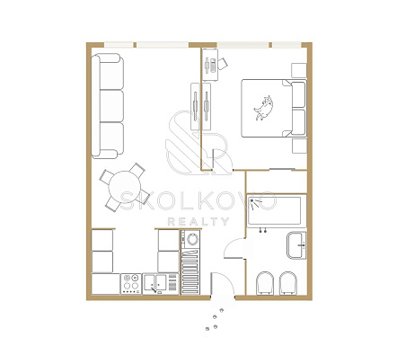 2-х комнатная квартира площадью 47,5 кв.м.