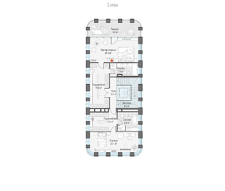 квартира новостройка площадью 472,6 кв.м.
