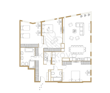 4-х комнатная квартира площадью 170 кв.м.