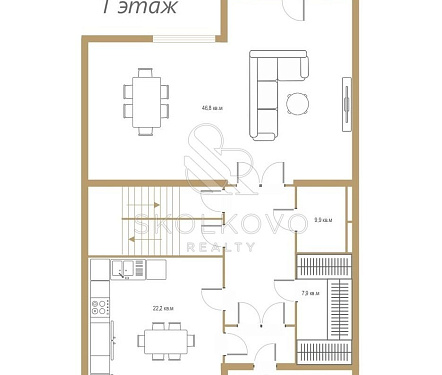  таунхаус площадью 353 кв.м.