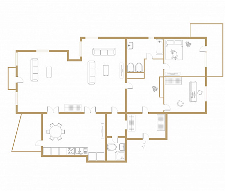 3-х комнатная квартира площадью 180 кв.м.