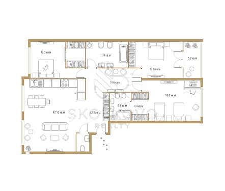 4-х комнатная квартира площадью 160 кв.м.
