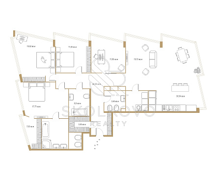 5-и комнатная квартира площадью 165 кв.м.