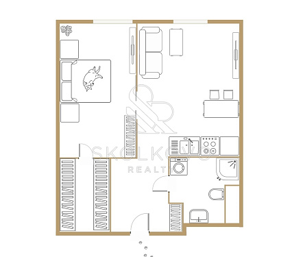 2-х комнатный апартамент площадью 55 кв.м.