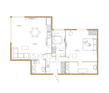 3-х комнатная квартира площадью 110 кв.м.