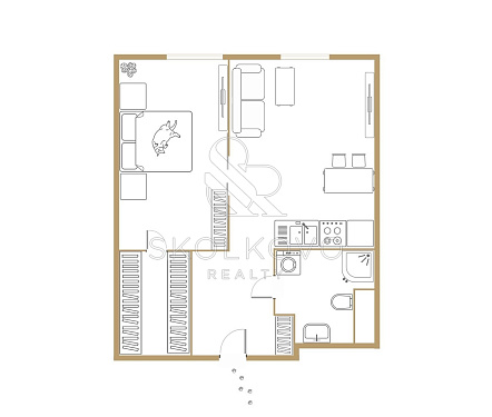 2-х комнатная квартира площадью 55 кв.м.