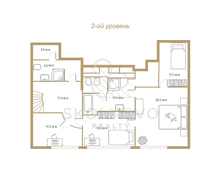 5-и комнатная квартира площадью 243,7 кв.м.