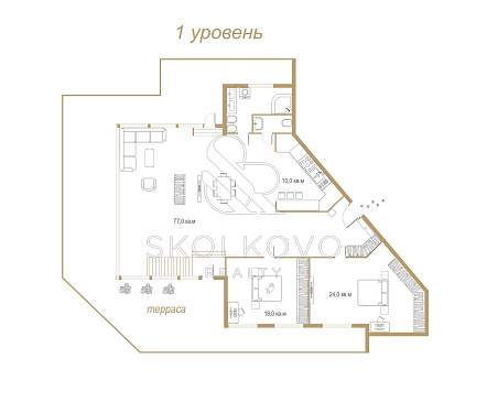 5-и комнатная квартира площадью 364 кв.м.