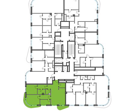квартира новостройка площадью 102,5 кв.м.