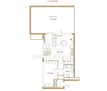 4-х комнатный апартамент площадью 151 кв.м.