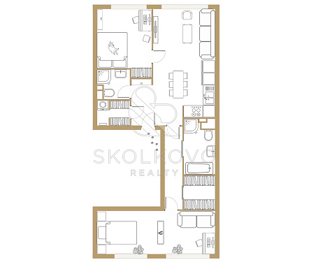 3-х комнатный апартамент площадью 100 кв.м.