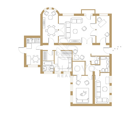 6-и комнатная квартира площадью 350 кв.м.