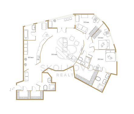 4-х комнатная квартира площадью 250 кв.м.