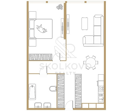 2-х комнатный апартамент площадью 70 кв.м.