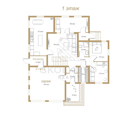 6-и комнатный дом площадью 400 кв.м.