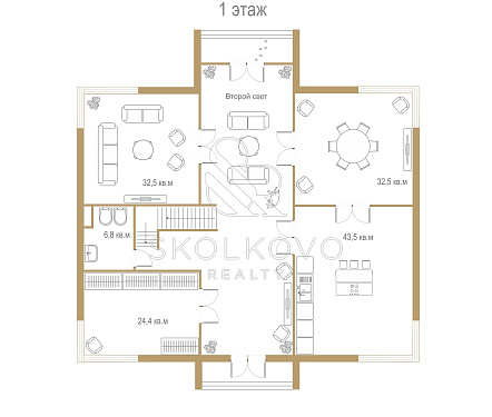11-и комнатный дом площадью 720,9 кв.м.